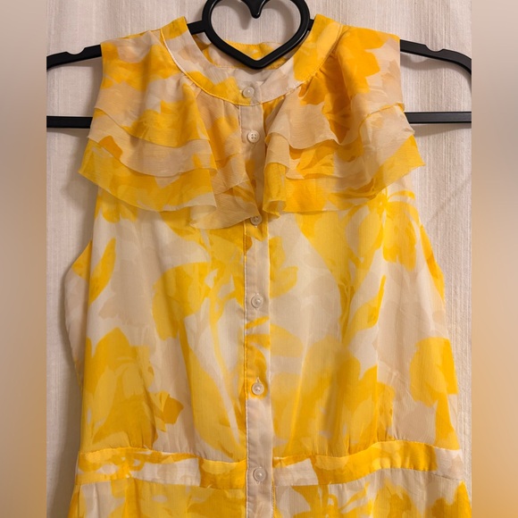 Banana Republic Yellow and White Floral Midi Dress - Picture 3 of 7
